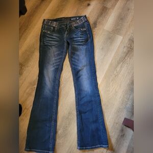 Grace In LA Women's Blue Bling Jeans